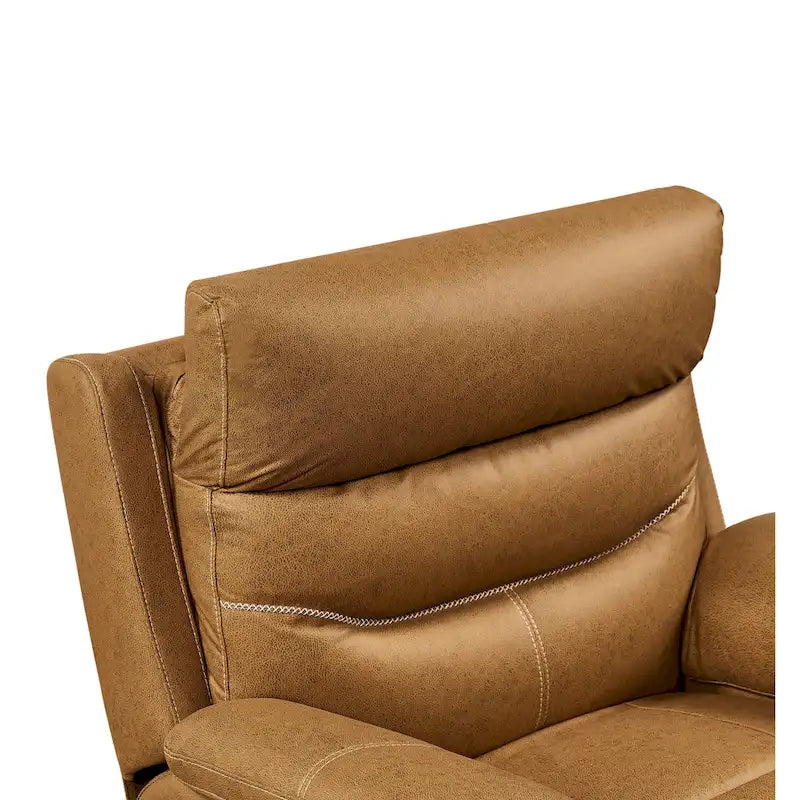 Fauteuil inclinable pivotant et berçant motorisé avec double moteur, appuie-tête réglable et port de charge USB