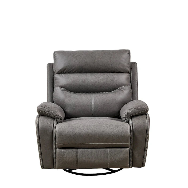 Fauteuil inclinable pivotant et berçant motorisé avec double moteur, appuie-tête réglable et port de charge USB