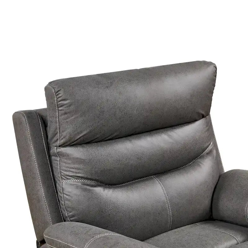 Fauteuil inclinable pivotant et berçant motorisé avec double moteur, appuie-tête réglable et port de charge USB