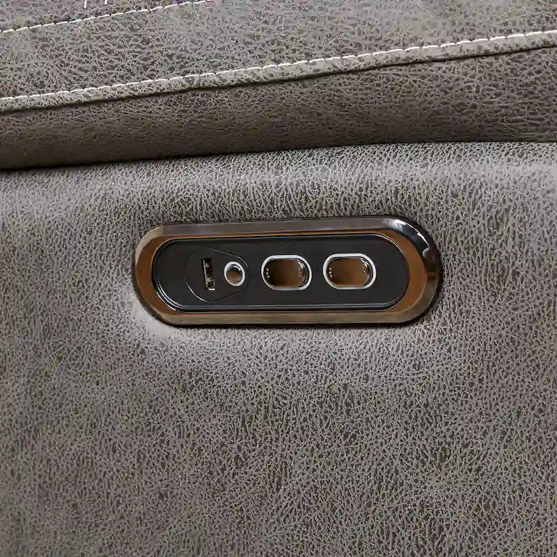 Fauteuil inclinable pivotant et berçant motorisé avec double moteur, appuie-tête réglable et port de charge USB