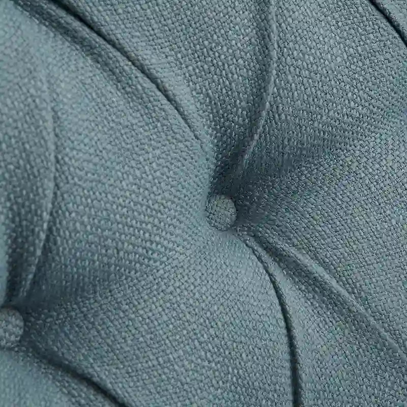 Fauteuil inclinable manuel avec dossier capitonné, clous décoratifs et pieds en bois massif