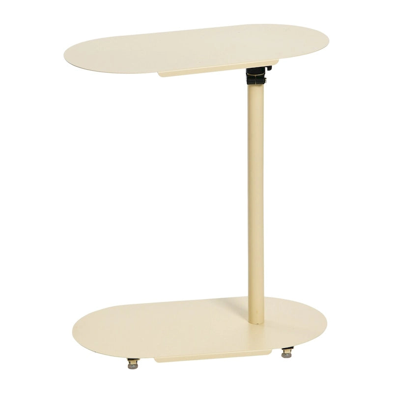 Table d'appoint en C à hauteur réglable avec cadre en acier mat