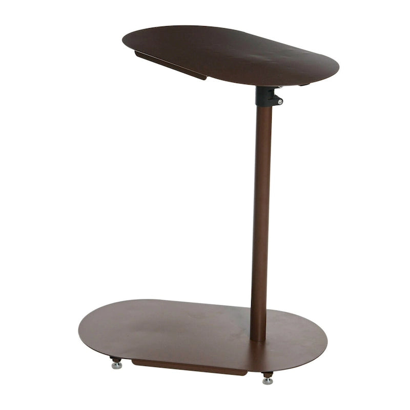 Table d'appoint en C à hauteur réglable avec cadre en acier mat