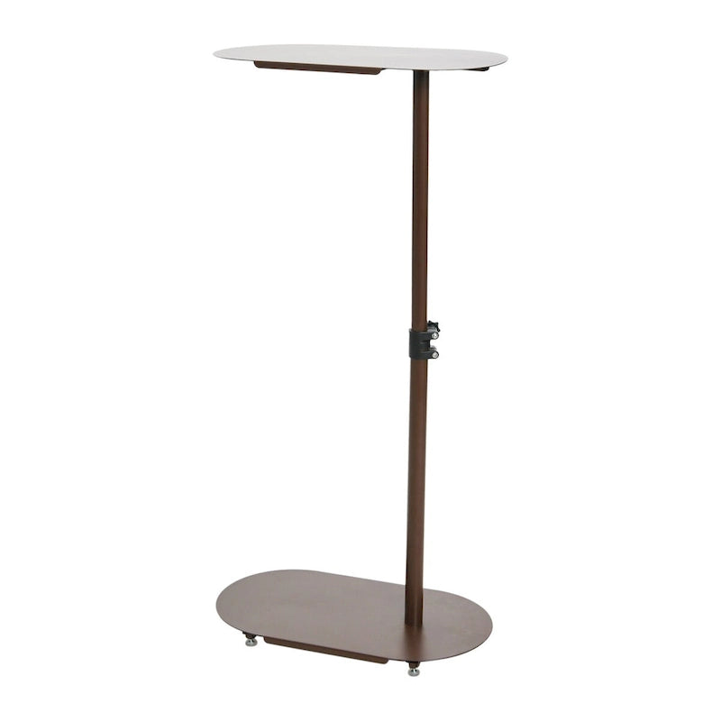 Table d'appoint en C à hauteur réglable avec cadre en acier mat