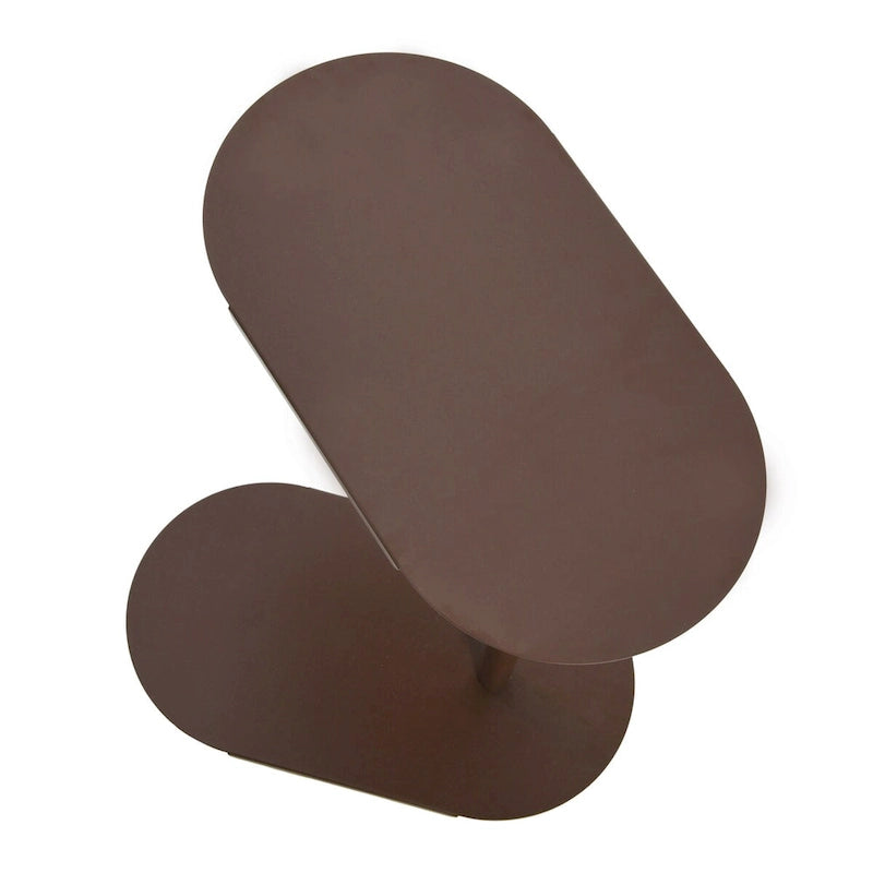 Table d'appoint en C à hauteur réglable avec cadre en acier mat