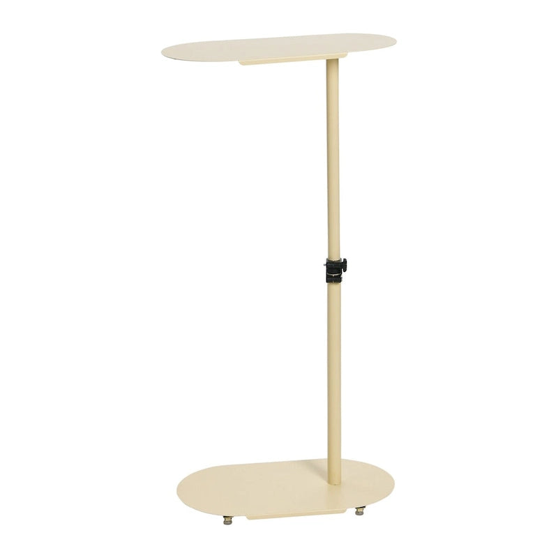 Table d'appoint en C à hauteur réglable avec cadre en acier mat