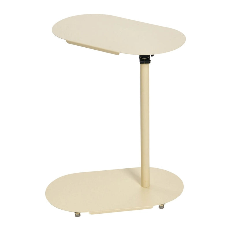 Table d'appoint en C à hauteur réglable avec cadre en acier mat