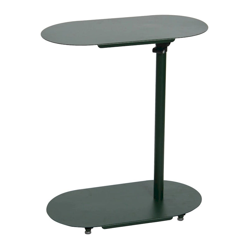 Table d'appoint en C à hauteur réglable avec cadre en acier mat