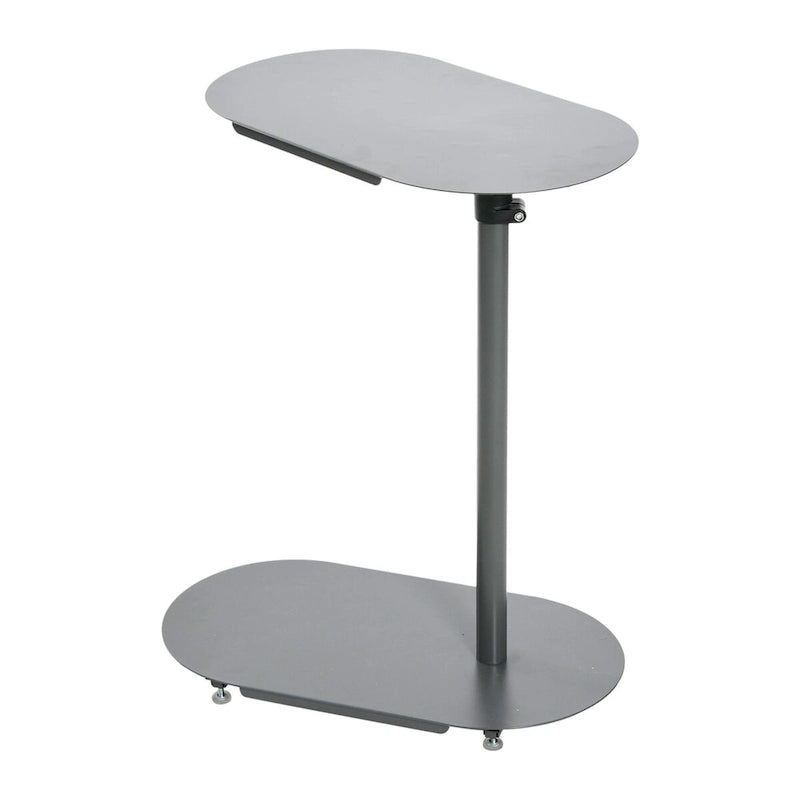 Table d'appoint en C à hauteur réglable avec cadre en acier mat