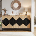 Sideboard Buffet Cabinet with 4 Doors and Adjustable Shelves