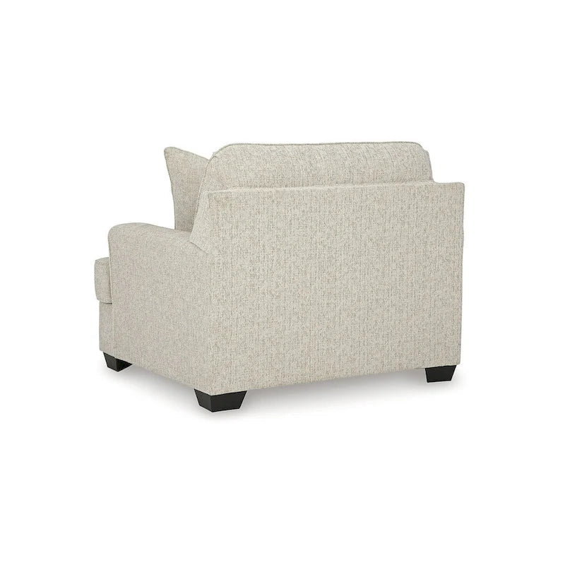 Fauteuil d'appoint surdimensionné avec coussins haute résilience, beige