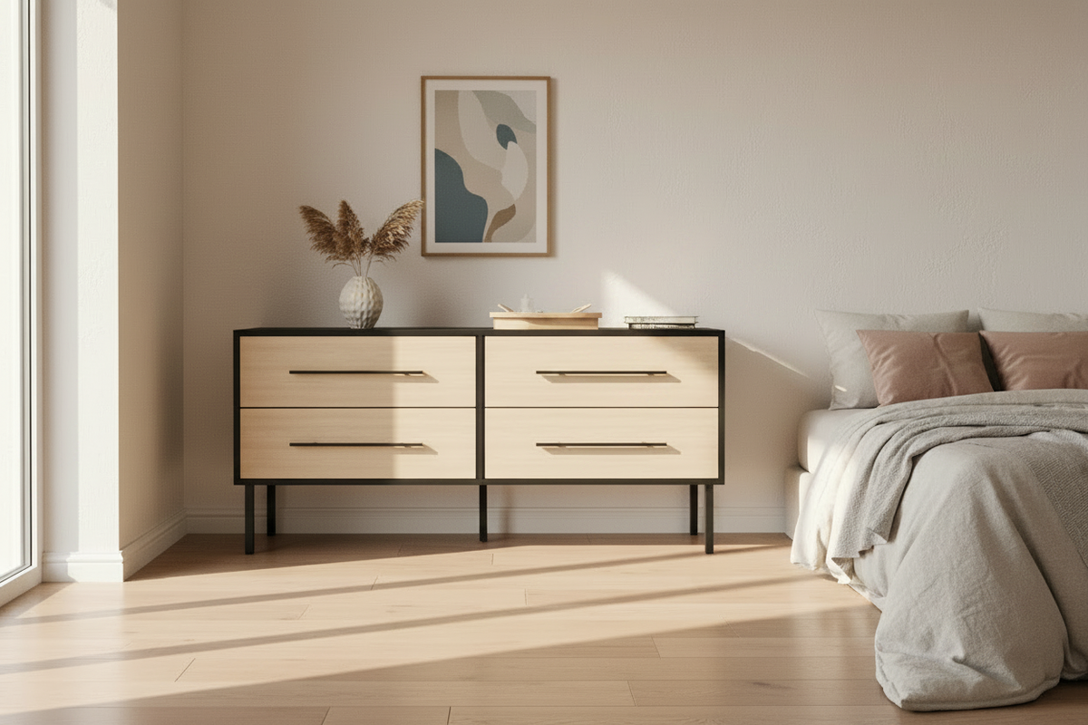 Dresser without fabric