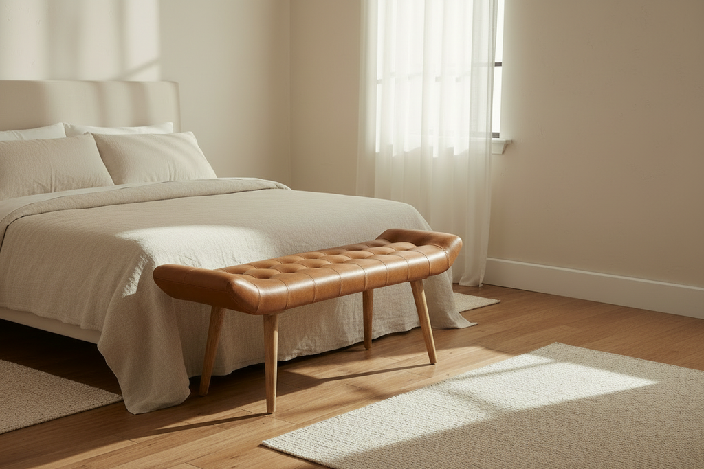 Mango Wood Bench - Wider Right Background